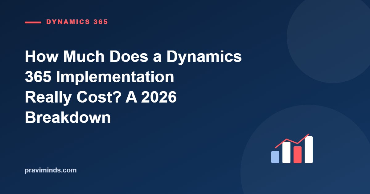 How Much Does a Dynamics 365 Implementation Really Cost? A 2026 Breakdown