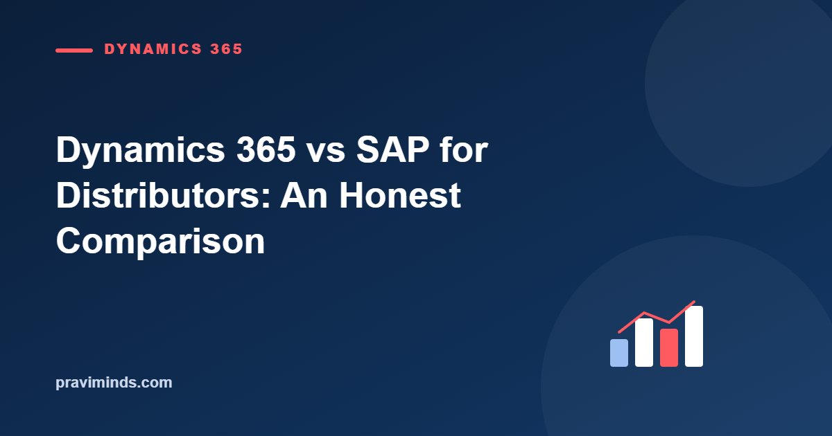 Dynamics 365 vs SAP for Distributors: An Honest Comparison